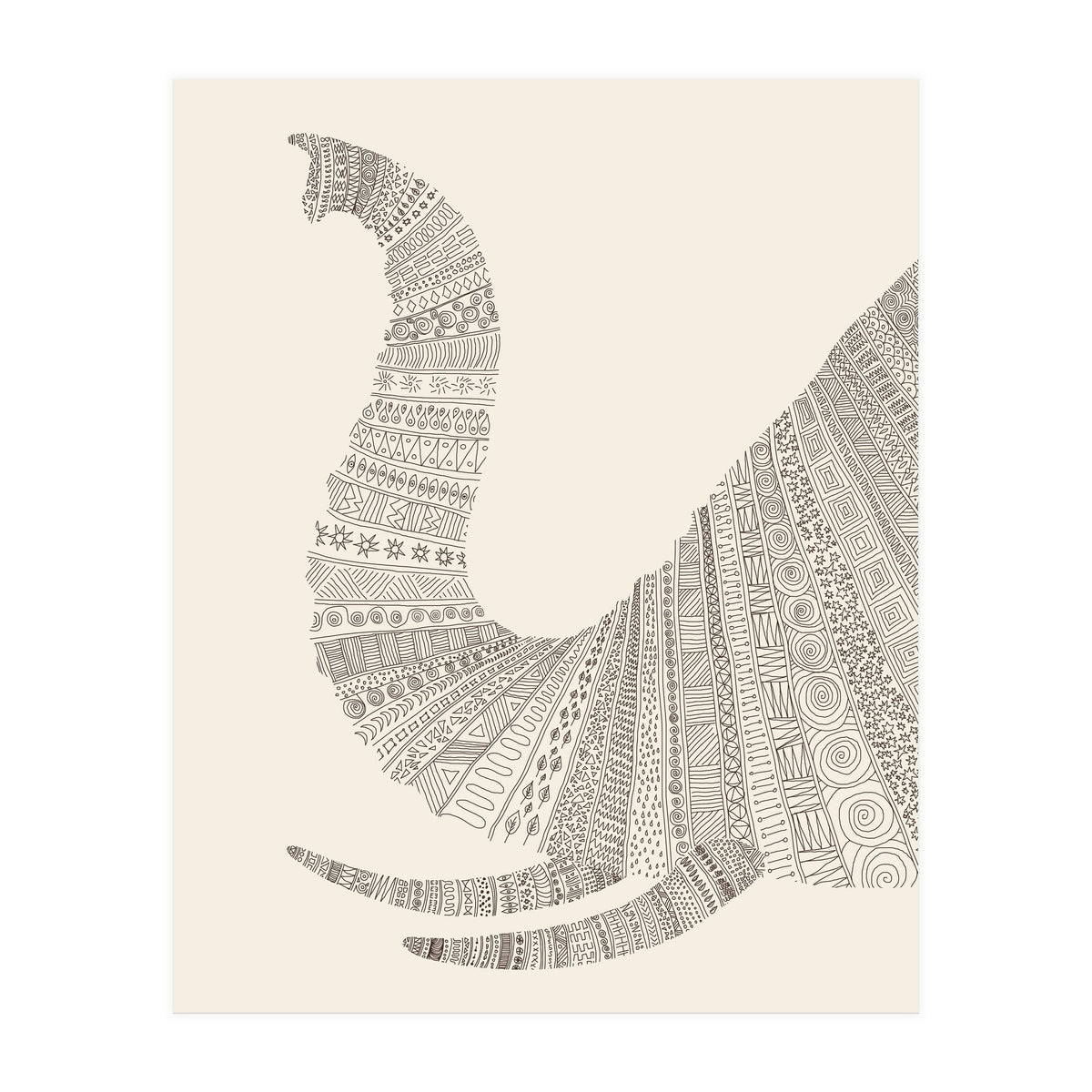 Elephant (on Beige) (Print Only)