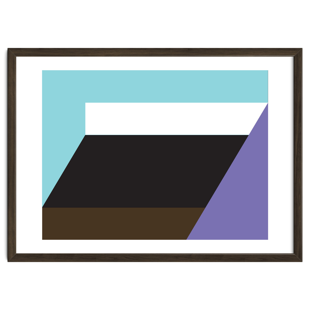 Geometric Shapes No. 34 - purple, blue & black