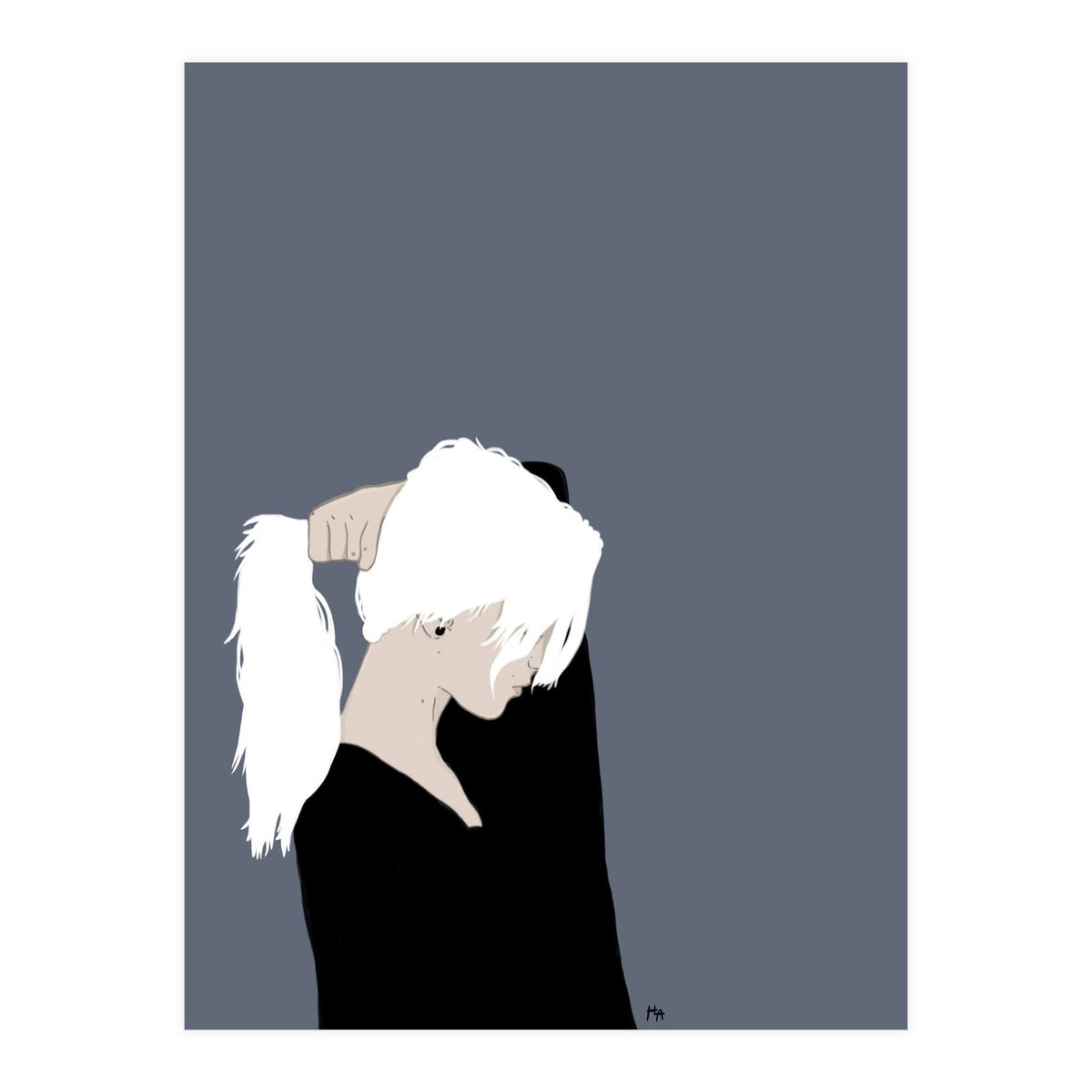 White Hair Beauty (Print Only)
