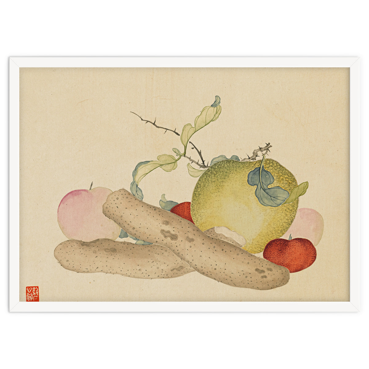 Wang Chengyu~flowers And Vegetables, Vegetables, Fruits, Yam, Apple, Pear
