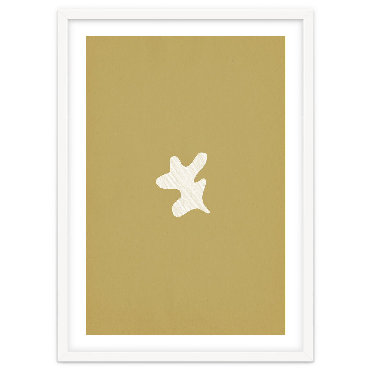 Olive green Matisse inspired shape