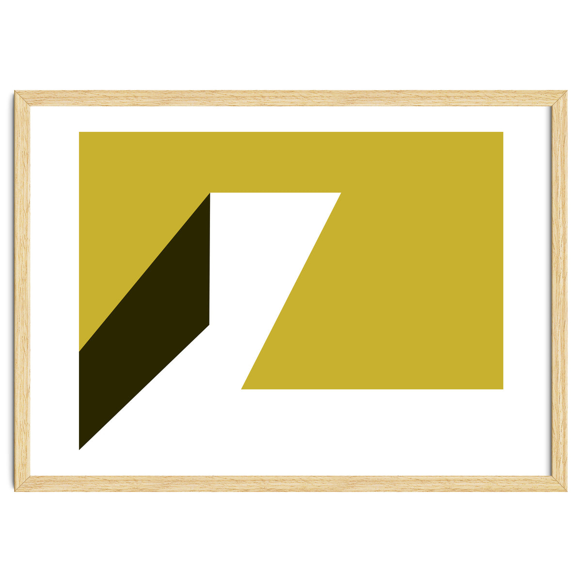 Geometric Shapes No. 78 - mustard, black & white