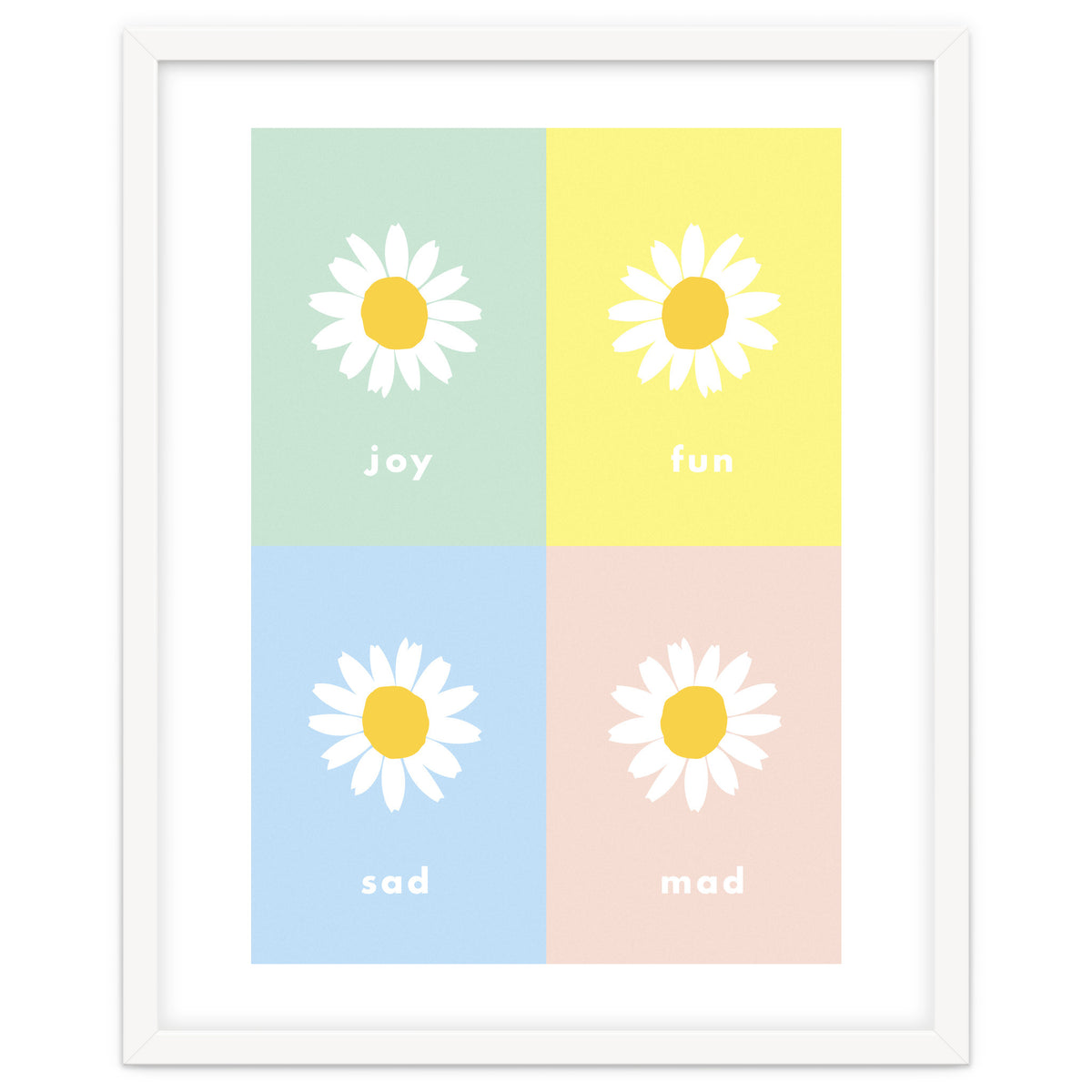 emotions - colorful - pop flower - joy - mad- sad - fun