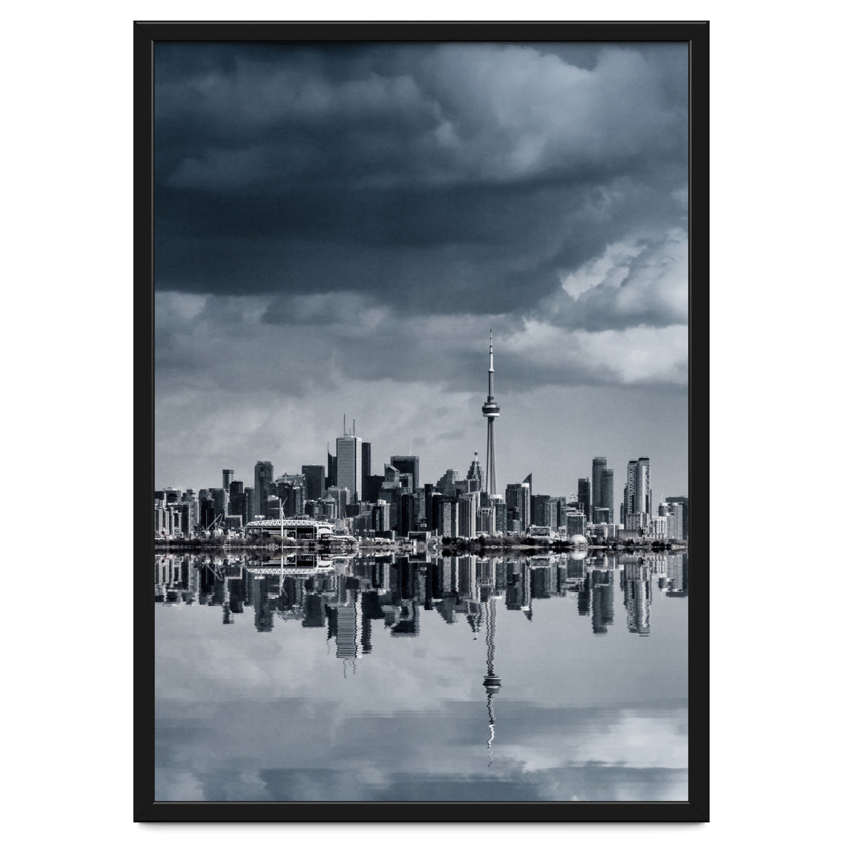 Toronto Skyline From Colonel Samuel Smith Park Reflection No 1