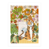 Tiger in Groovy Laundry Room (Print Only) thumbnail