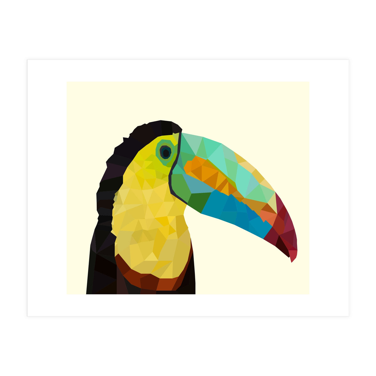 Toucan Bird Low Poly Art (Print Only)