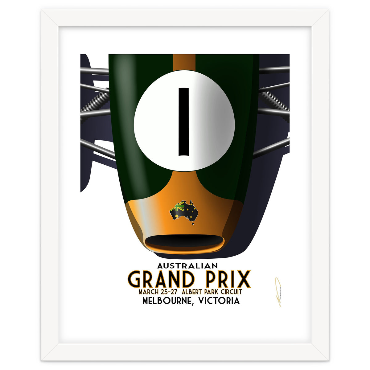 Australian Grand Prix Art Deco poster