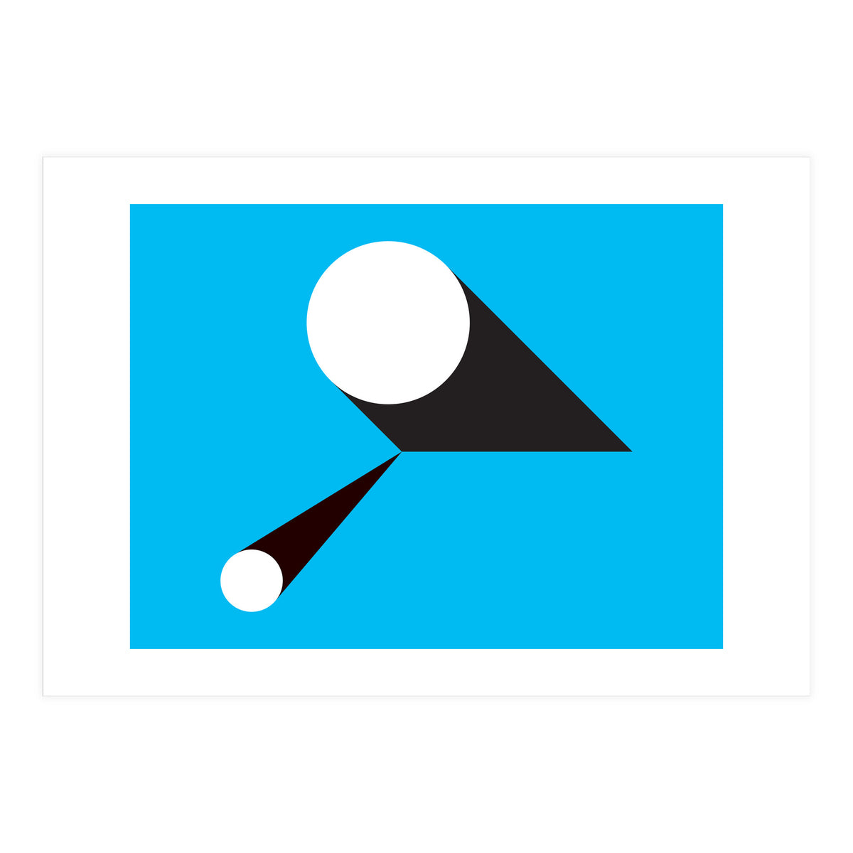 Geometric Shapes No. 46 - blue & black (Print Only)