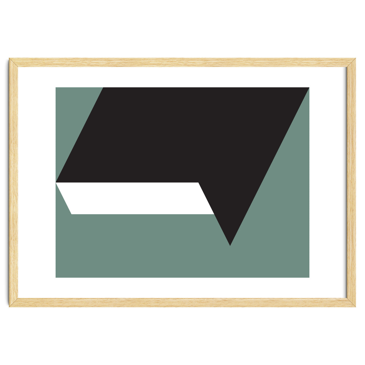 Geometric Shapes No. 85 - black, white & grey