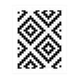 Urban Tribal Pattern No.18 - Aztec - Black and White Concrete (Print Only) thumbnail