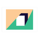 Geometric Shapes No. 61 - pink, green & dark blue (Print Only) thumbnail