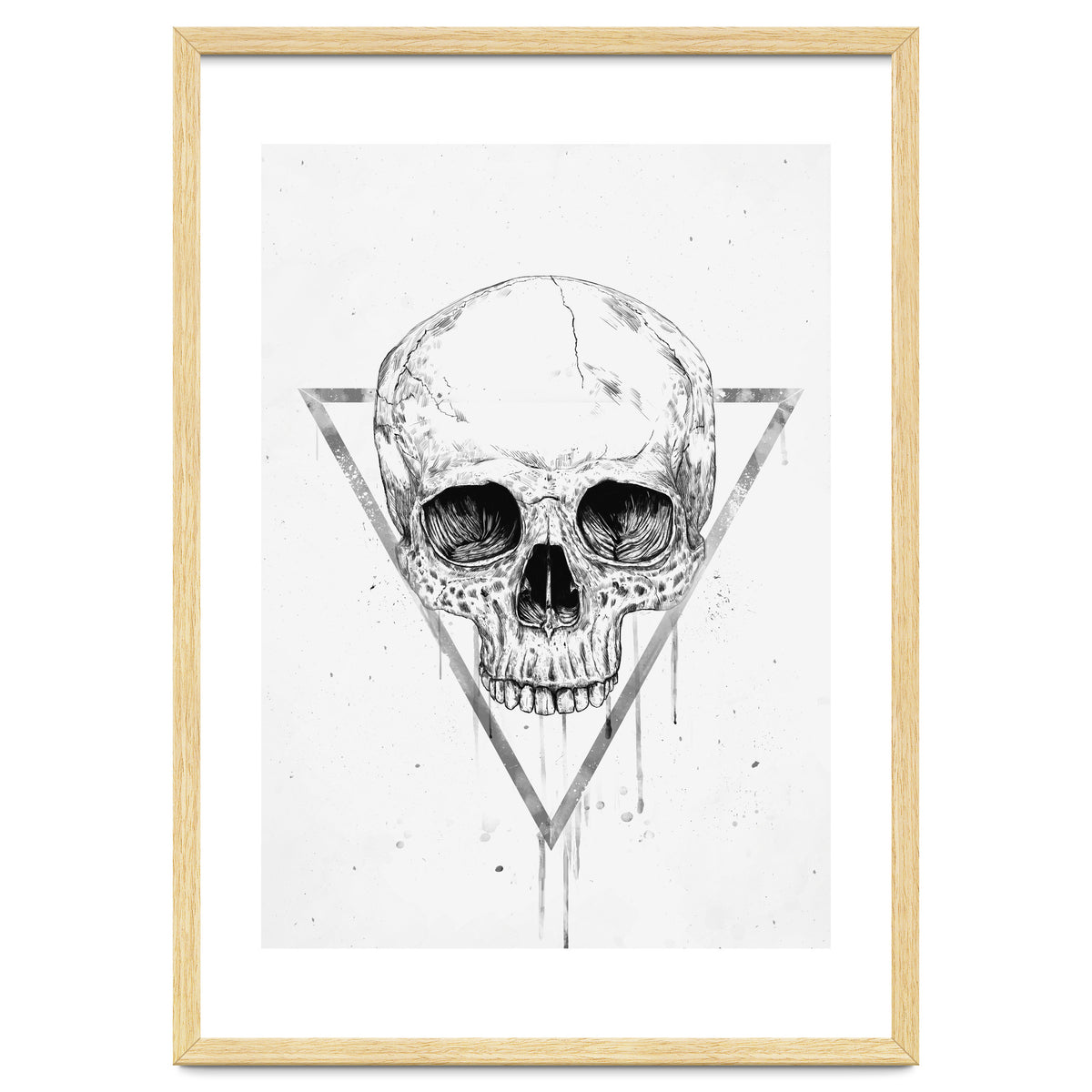 Skull In A Triangle (bw)