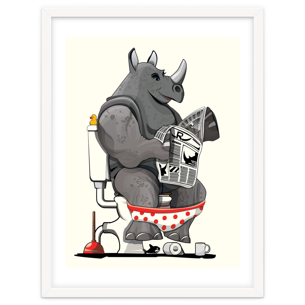 Rhinoceros on the Toilet, Funny Bathroom Humour