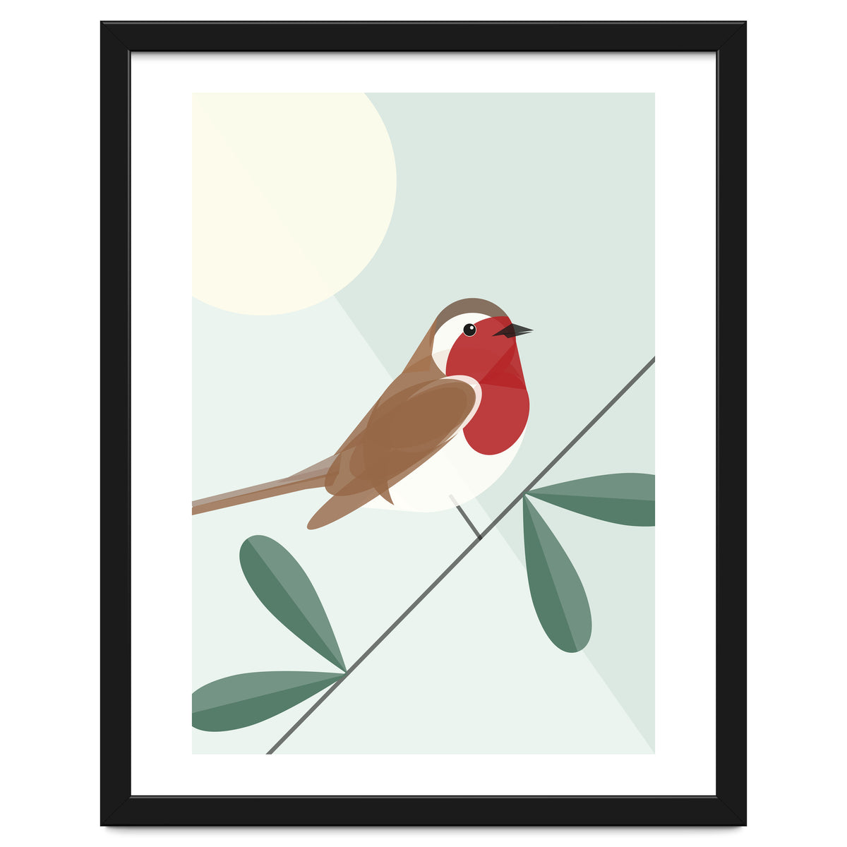Mid Century Geometric Robin