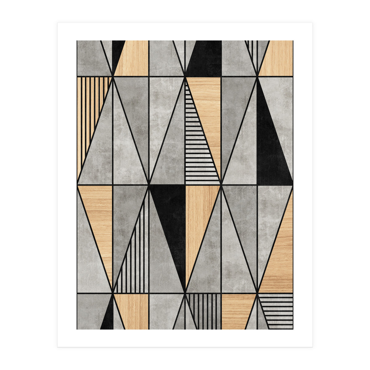 Concrete and Wood Triangles (Print Only)