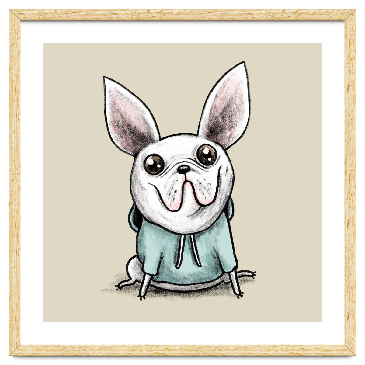 French Bulldog in a Hoodie