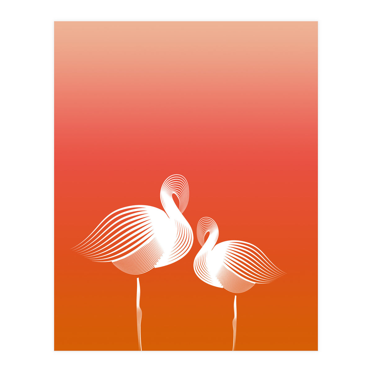 Meditating Flamingos (Print Only)