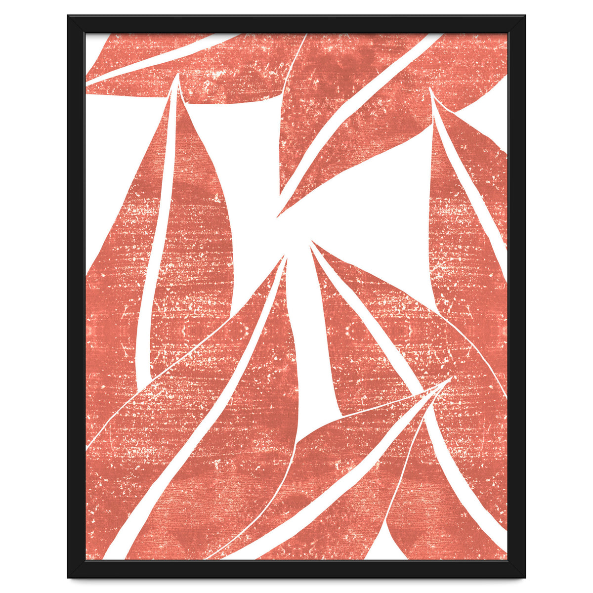 Abstract Terracotta Leaves 1 - Burnt Orange