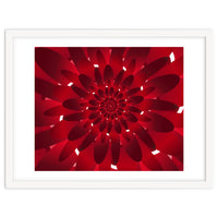 Abstract Modern Red Floral Design Art
