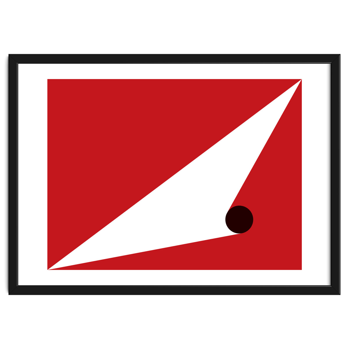 Geometric Shapes No. 71 - red, white & black