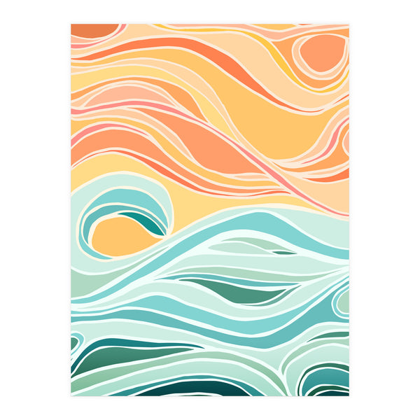 Sky And Sea Abstract (Print Only)