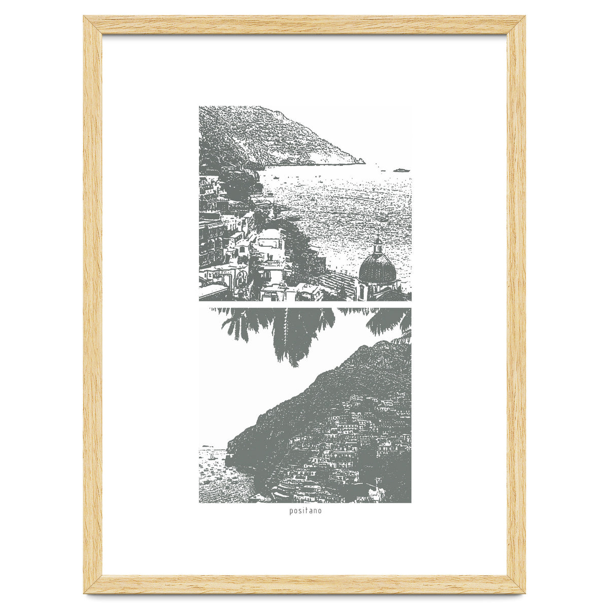 Printed Positano in Grey