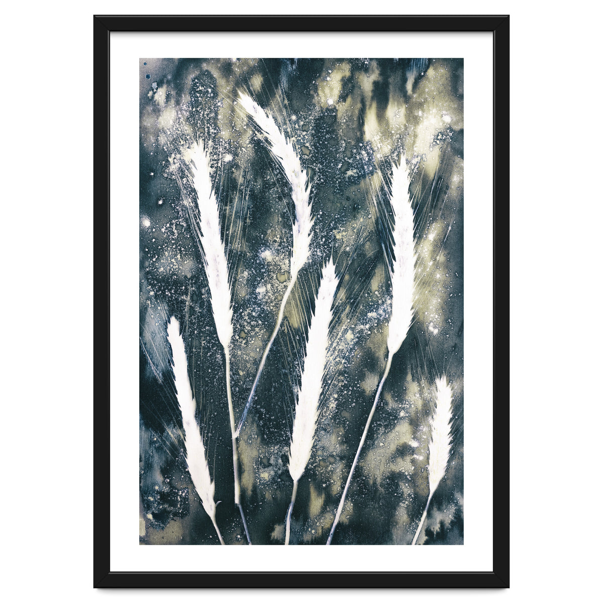 Indigo Blue Botanical Leaves No. 15