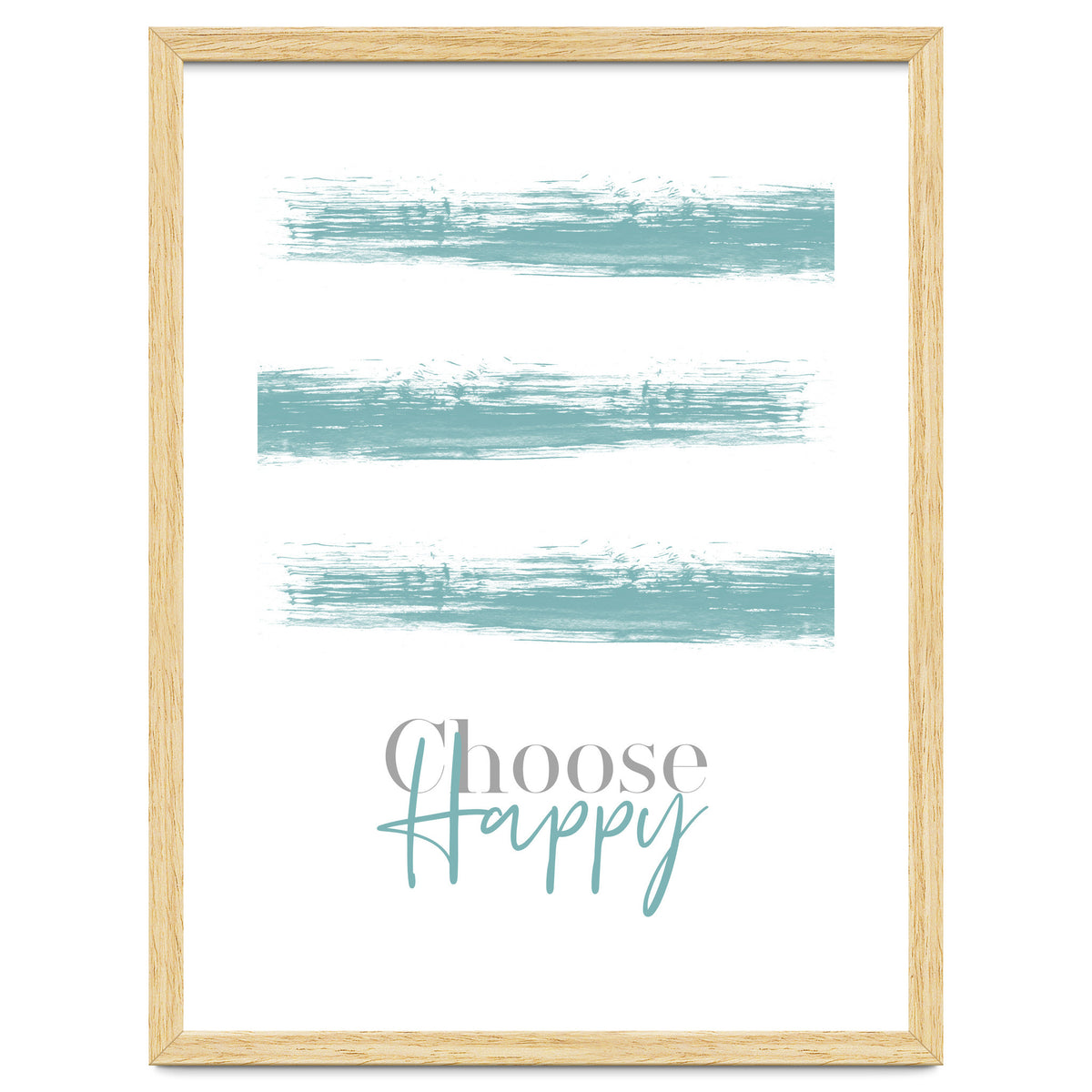 Text Art CHOOSE HAPPY | turquoise