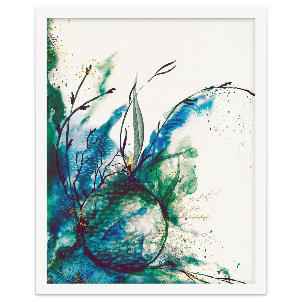 Abstract Sea Watercolour