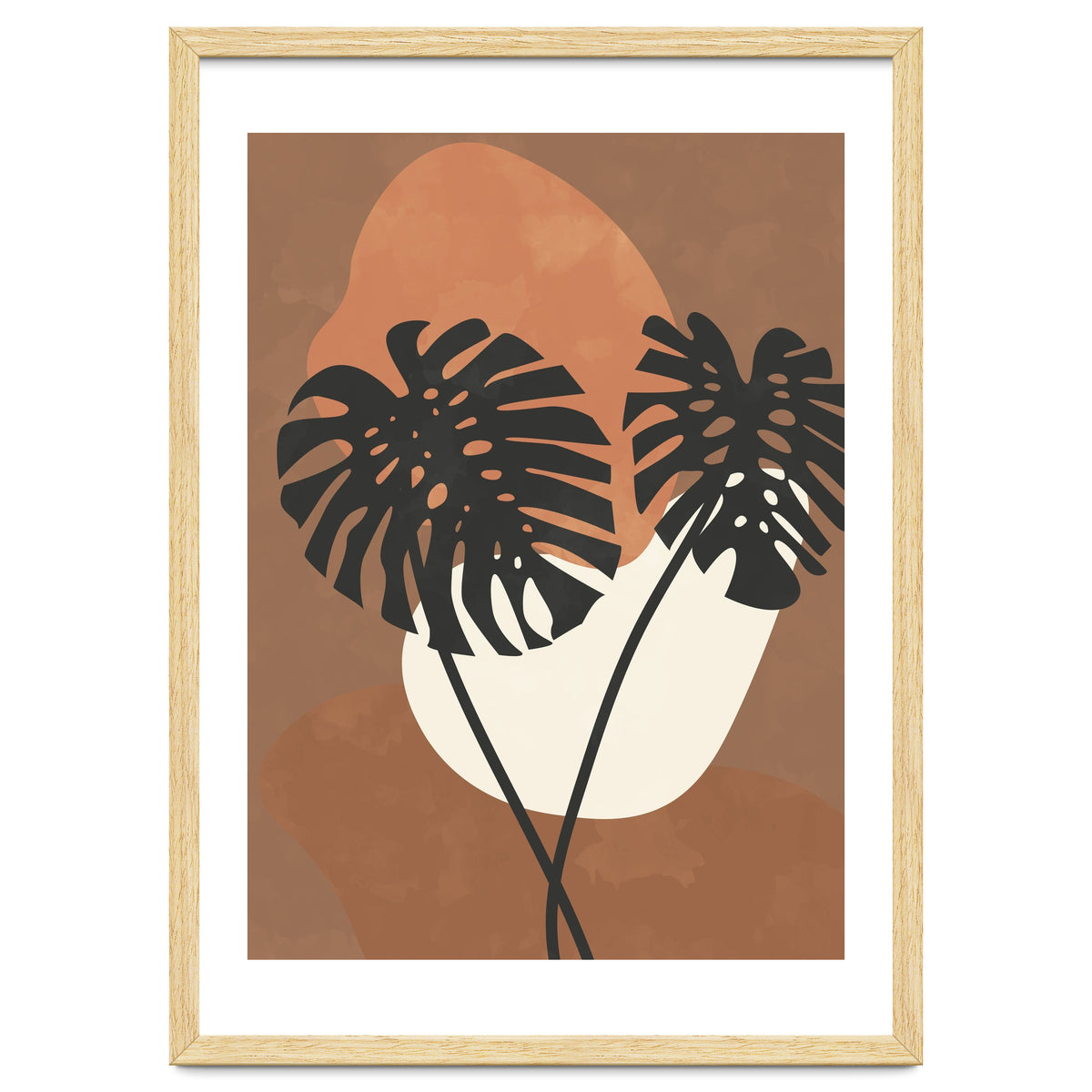 Boho Earth Tones Monstera
