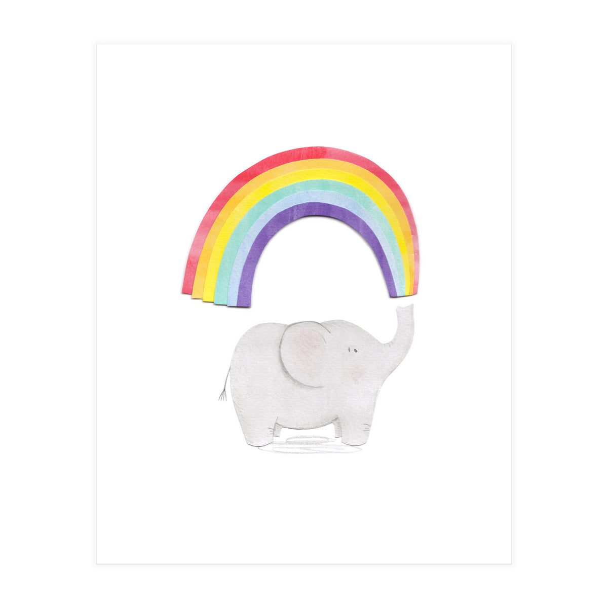Rainbow Elephant (Print Only)