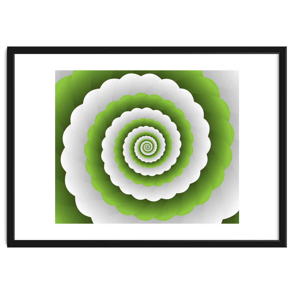 Green Modern Floral Interior Design Art