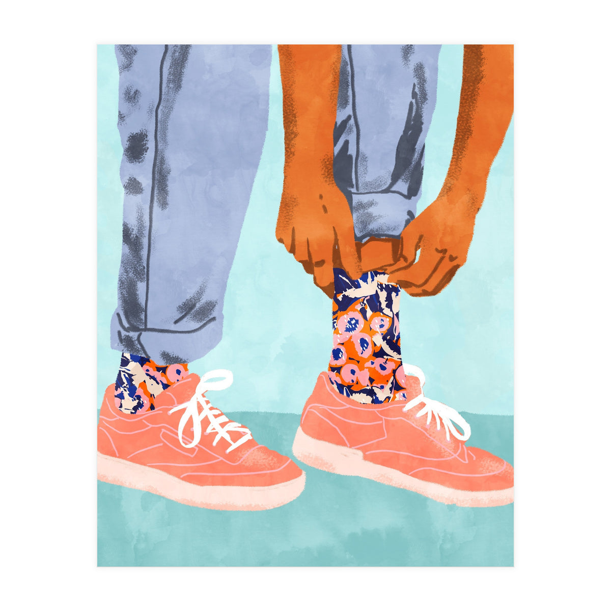 Pull Up Those Pretty Socks! | Optimism Hustle Positivity | Good Vibes Luck Po (Print Only)