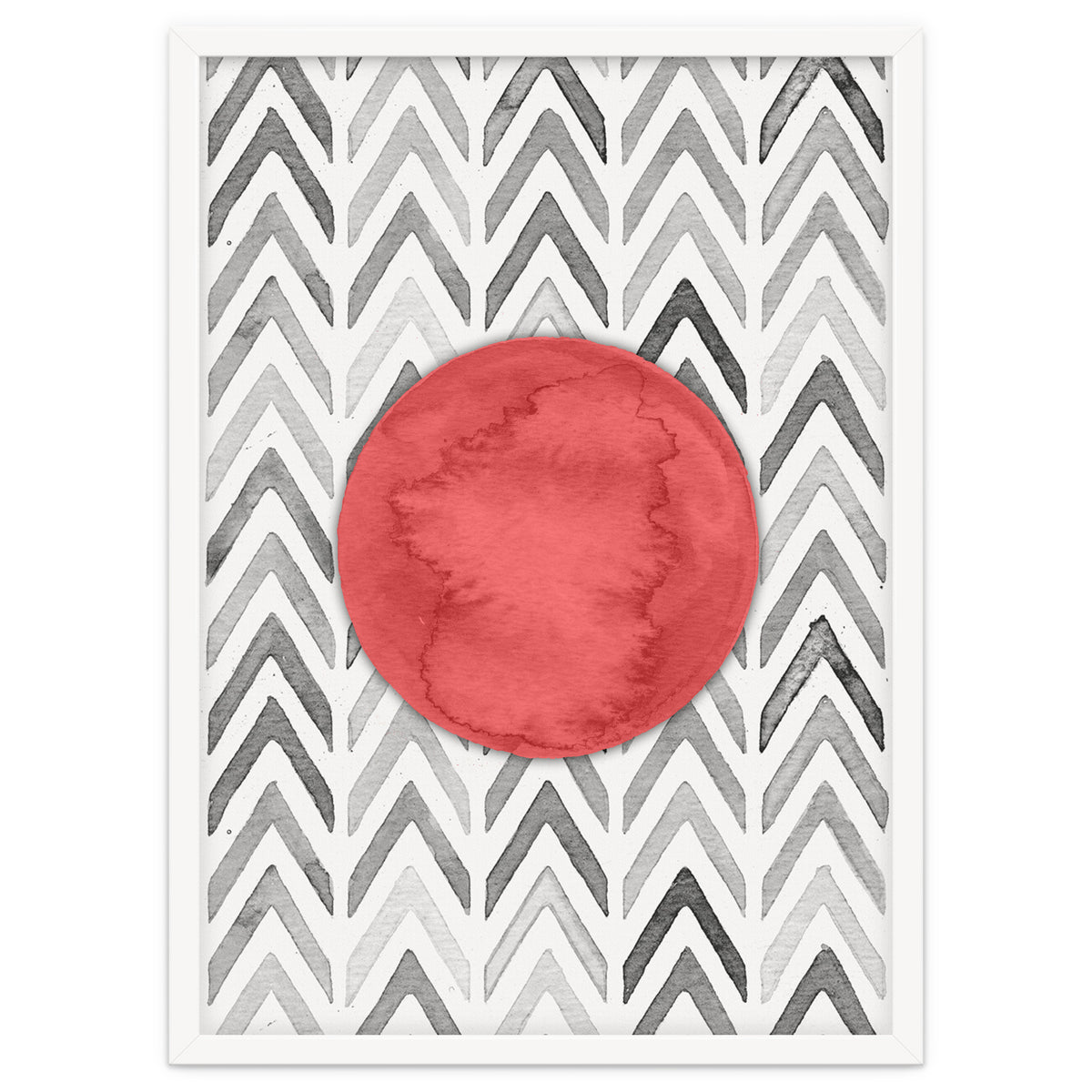 Red Bubble Chevron Pattern