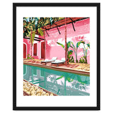 Vacay Villa | Blush Pink Summer Architecture | Tropical Travel Building | Palm Bohemian Resort thumbnail