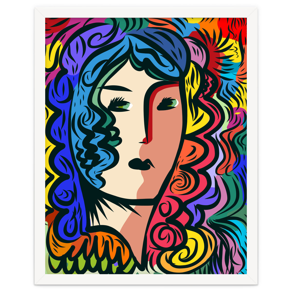 Rainbow Portrait Girl