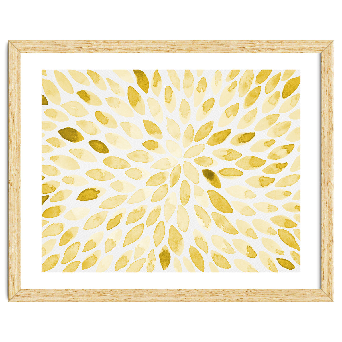 Watercolor Burst Yellow