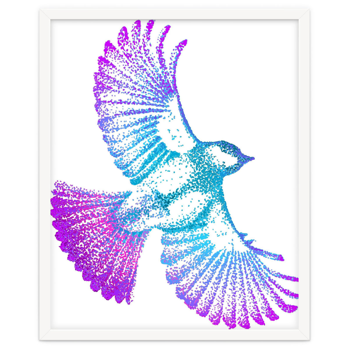 Flying Bird in Electric Blue