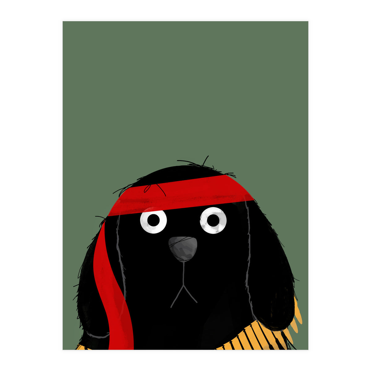 Doozal Dog Rambo (Print Only)