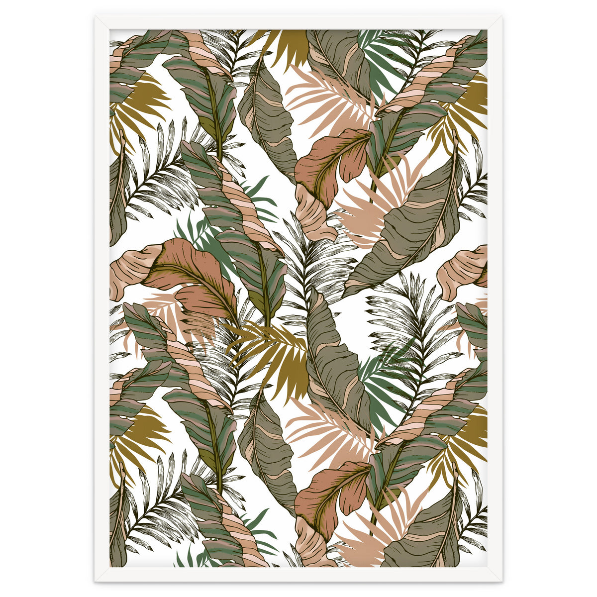 Drawing of wild tropical jungle I