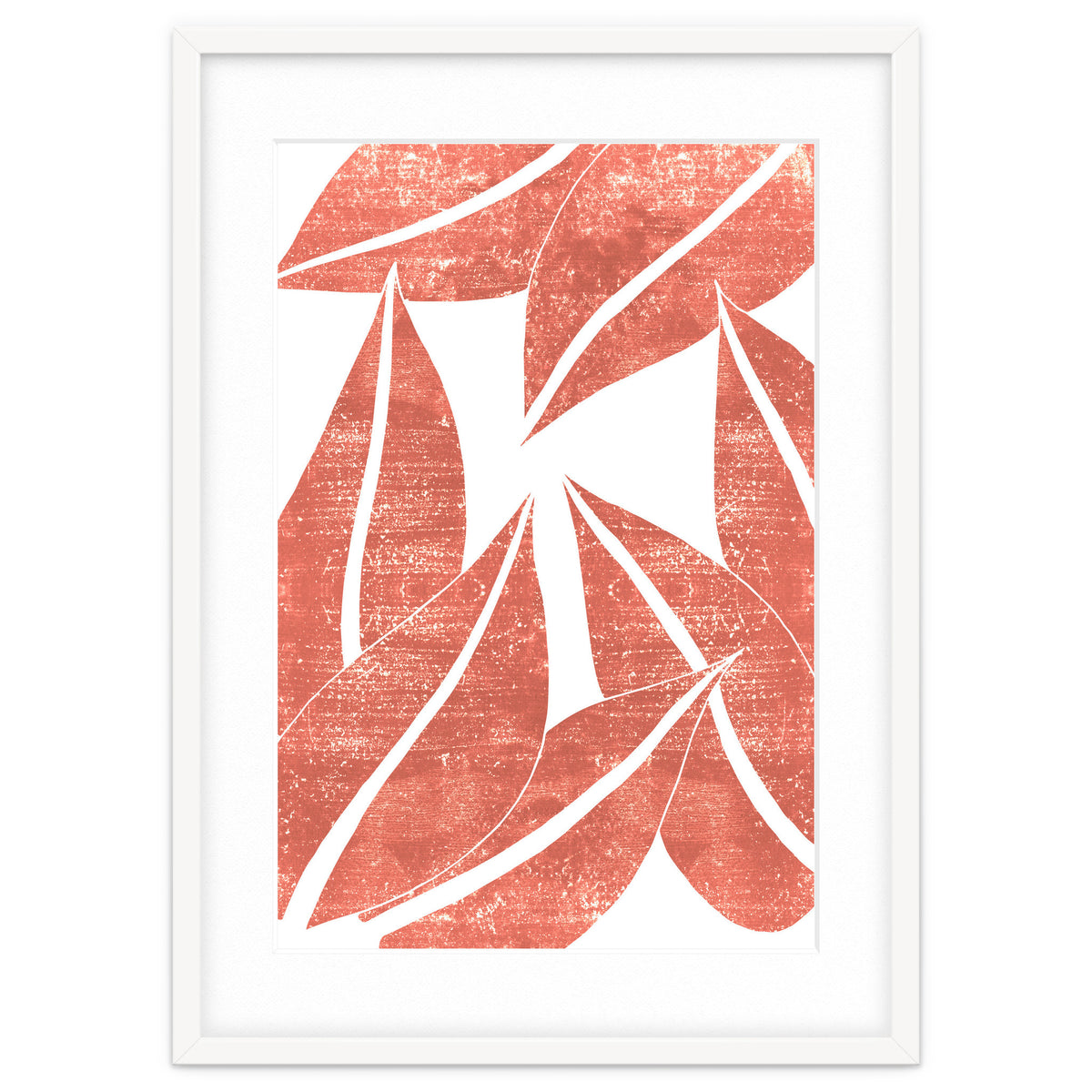 Abstract Terracotta Leaves 1 - Burnt Orange