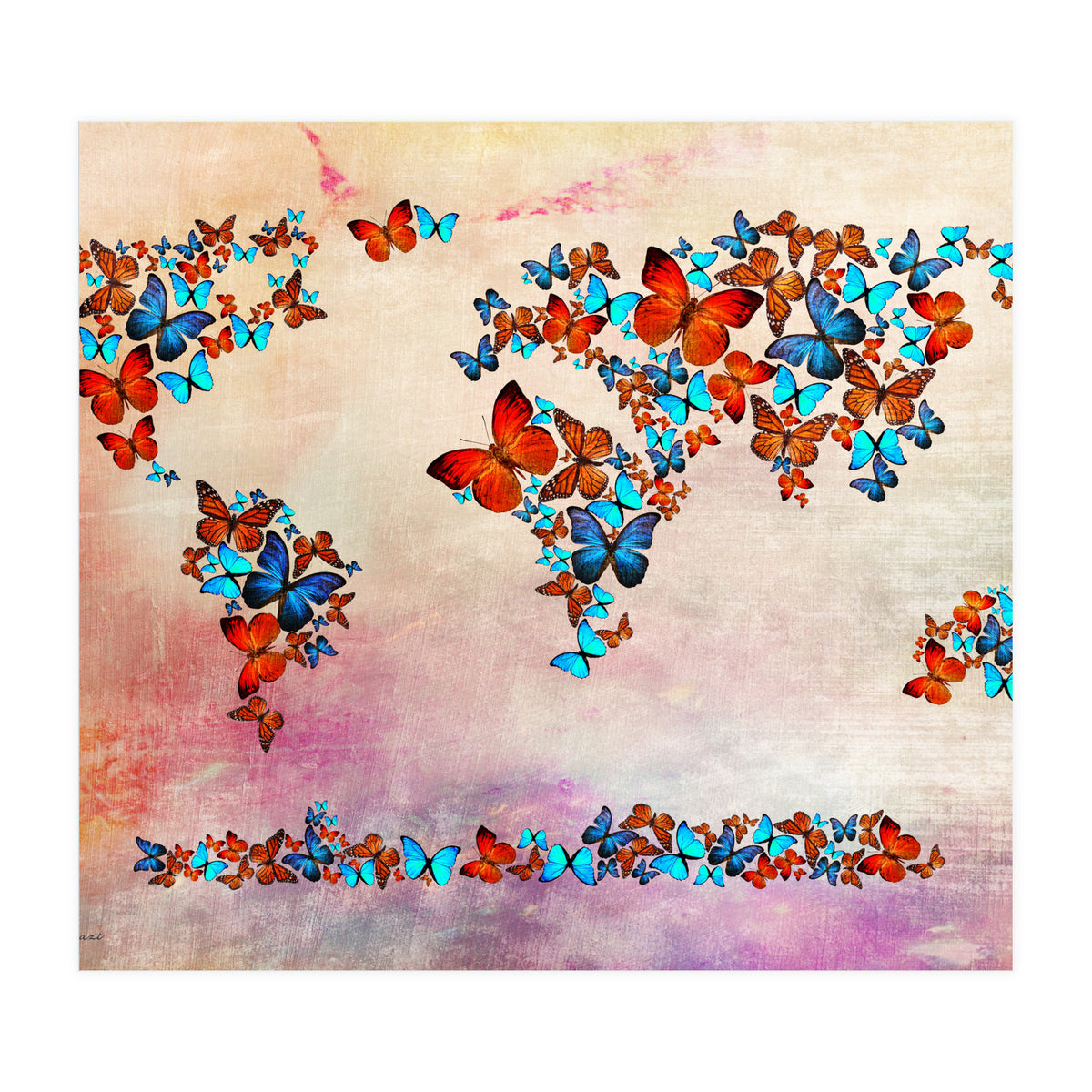 Map Of The World  4 (Print Only)