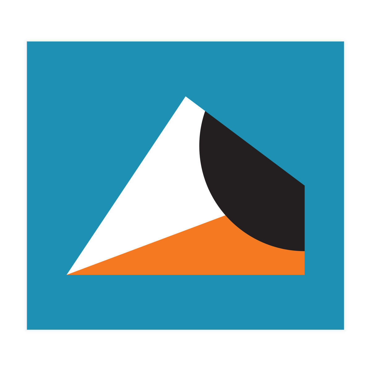 Geometric Shapes No. 16 - blue & orange (Print Only)