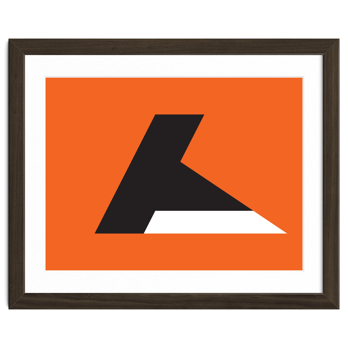 Geometric Shapes No. 79 - orange & black