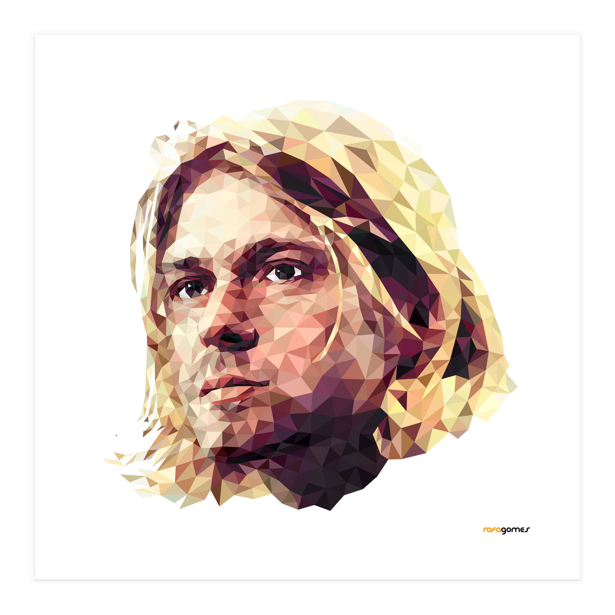 Kurt Cobain Low Poly (Print Only)
