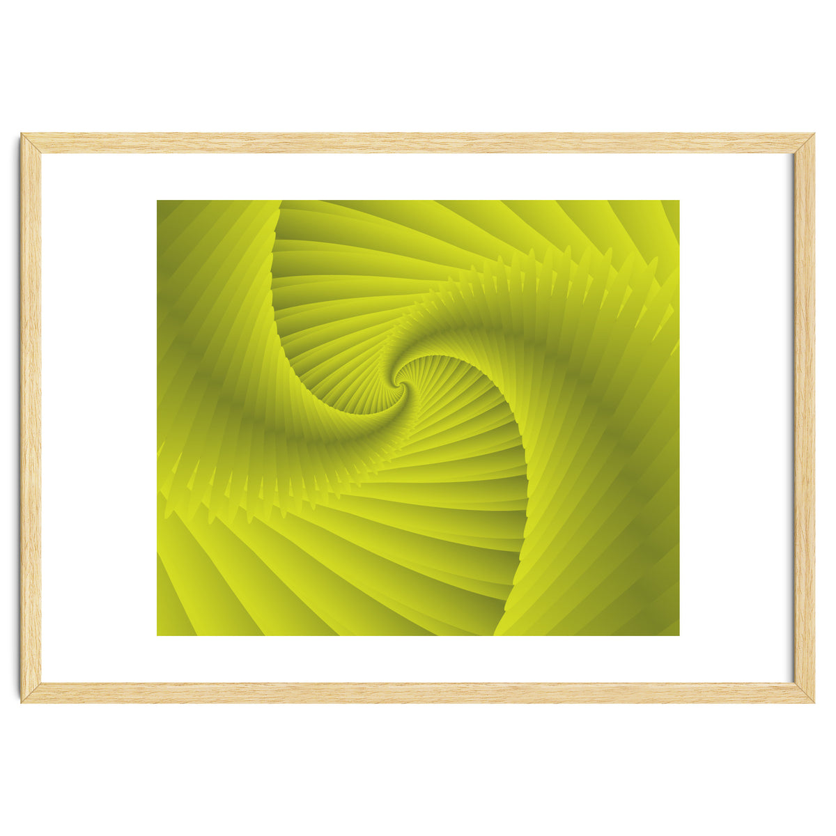 Spiral Fractal Green Art