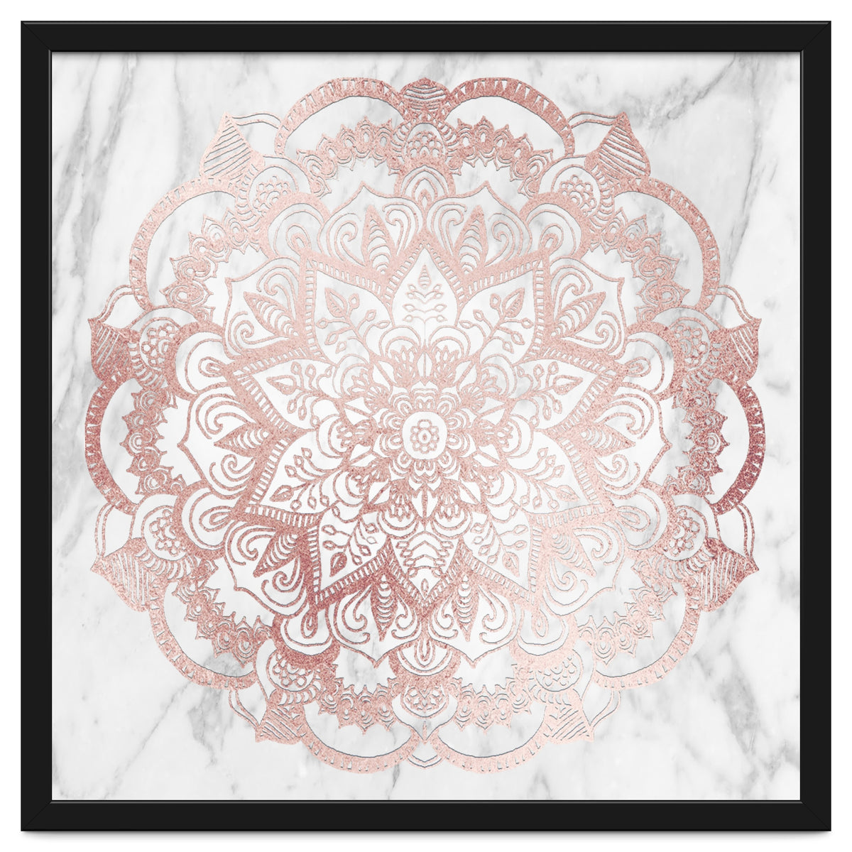 Rose Gold Mandala Star