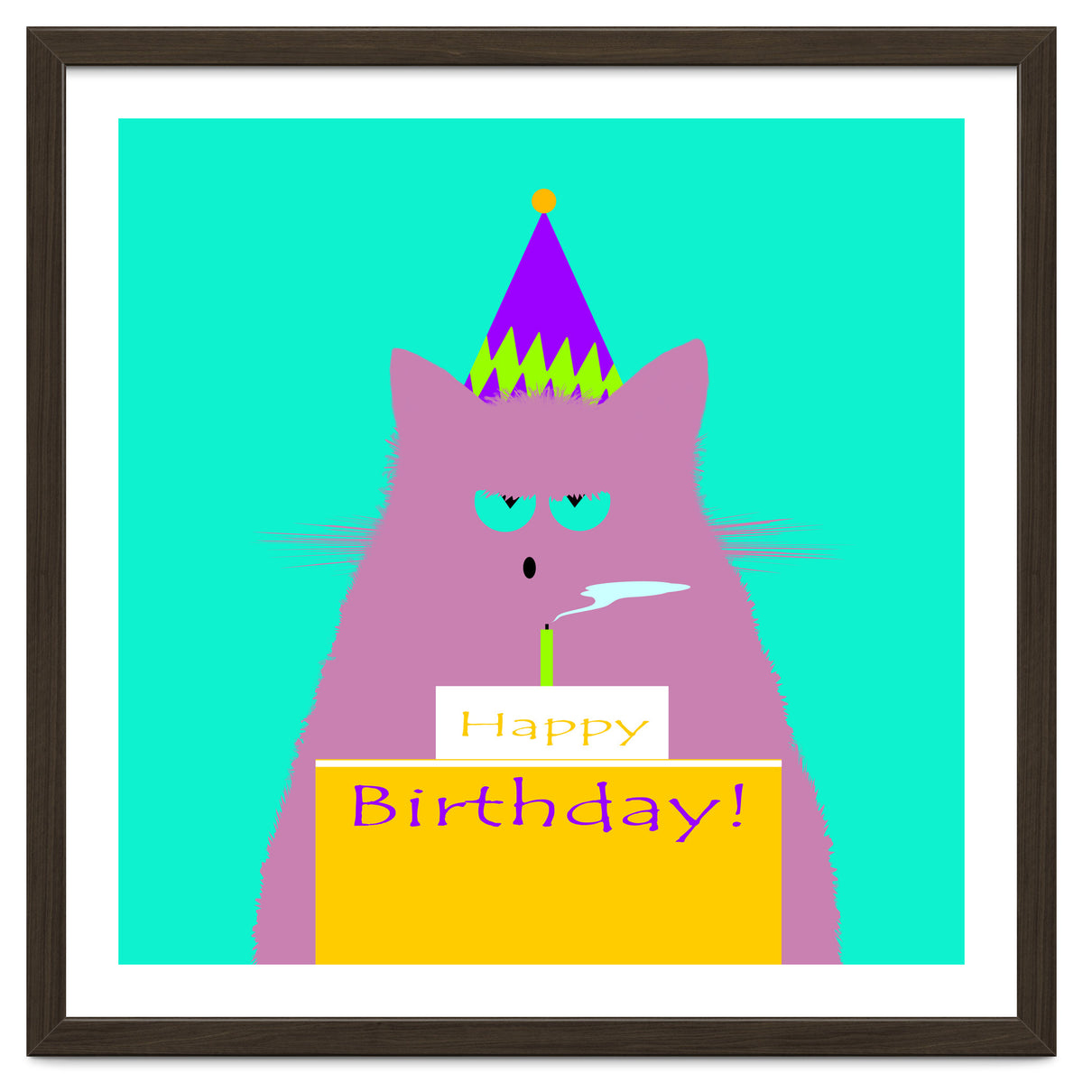 Birthday Lilac Cat
