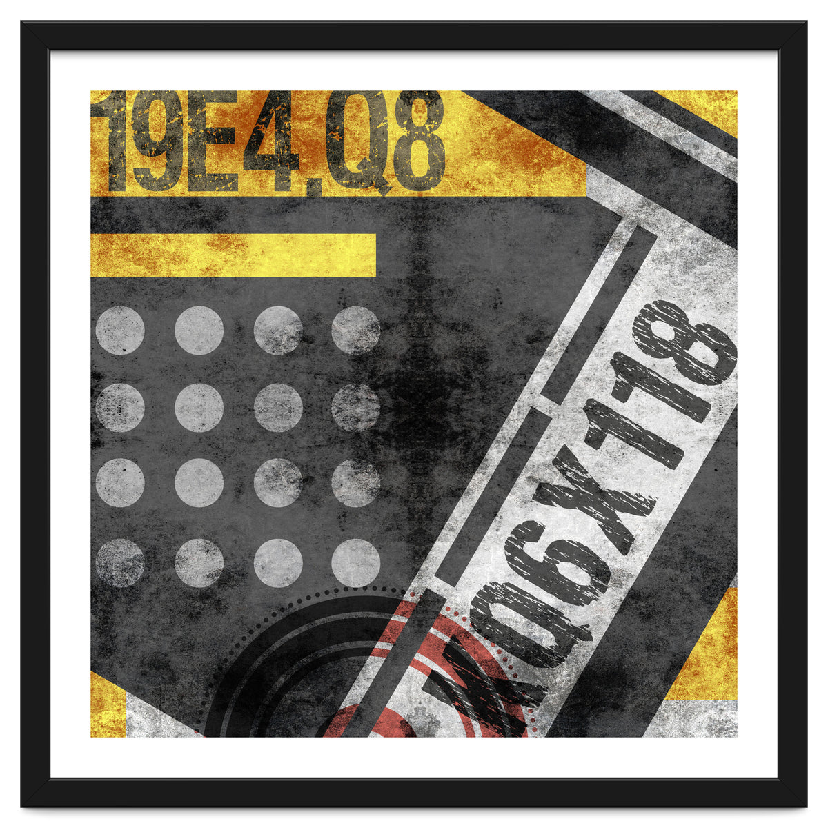 Abstract Industrial Black And Yellow