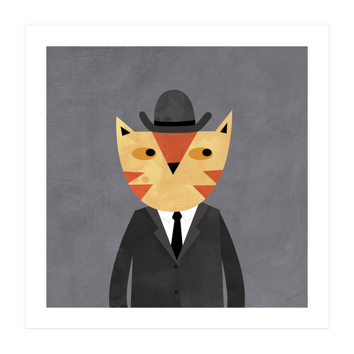 Ginger Cat in a Bowler Hat (Print Only)
